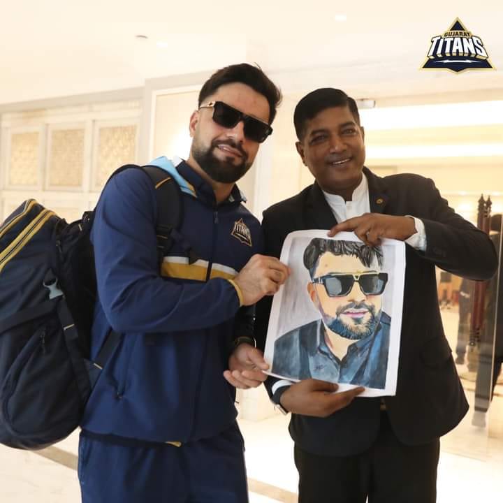 کریکټ - The one where Rashid bhai got bowled over! 💙🖼️...