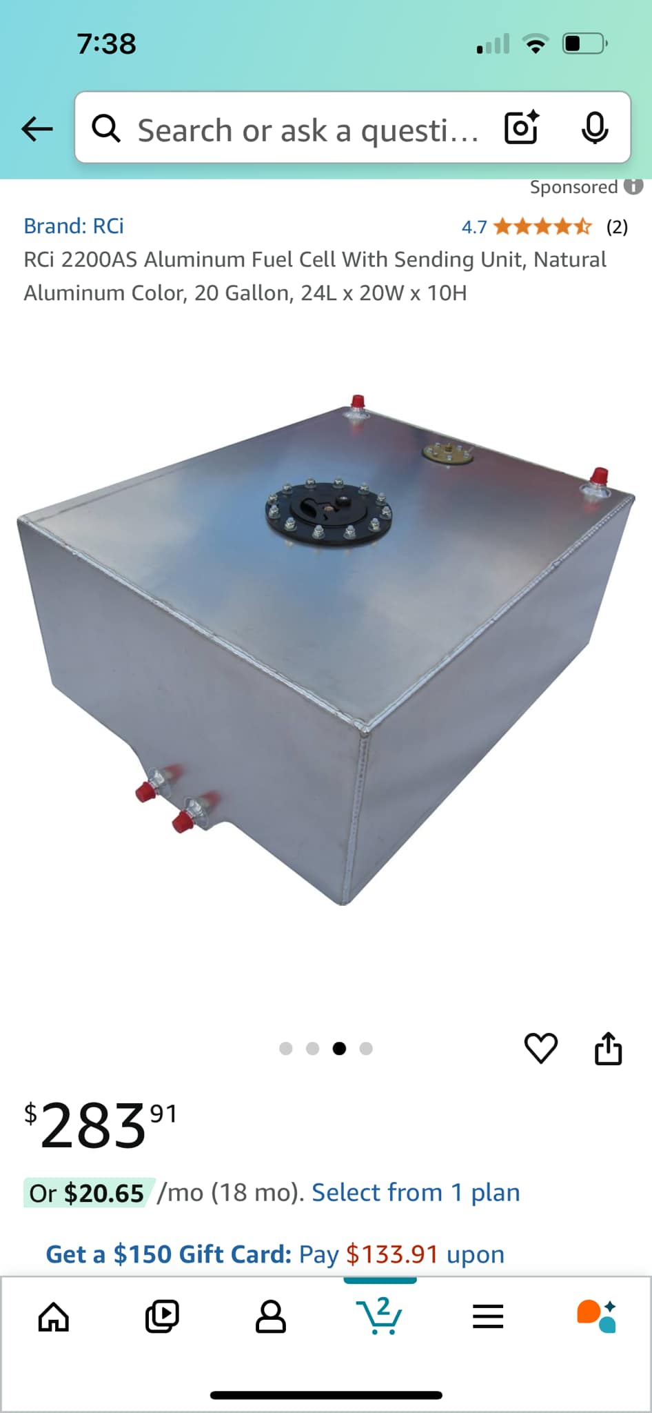 Alumnum Racng/Drft Fuel Cell Gas Tank & Cap & Level Sender 15 Gallon Black US | eBay