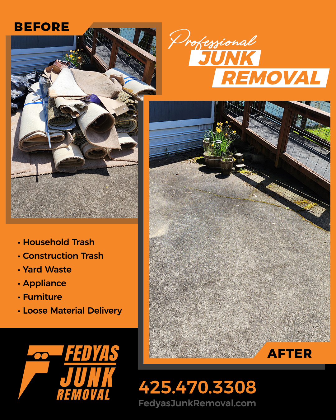 🗑️😩⛔️ Don't Let The Mess Weigh You... - Fedyas Junk Removal