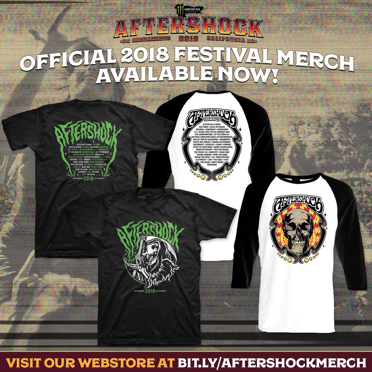 Official #Aftershock Festival 2018 merch is available now online 