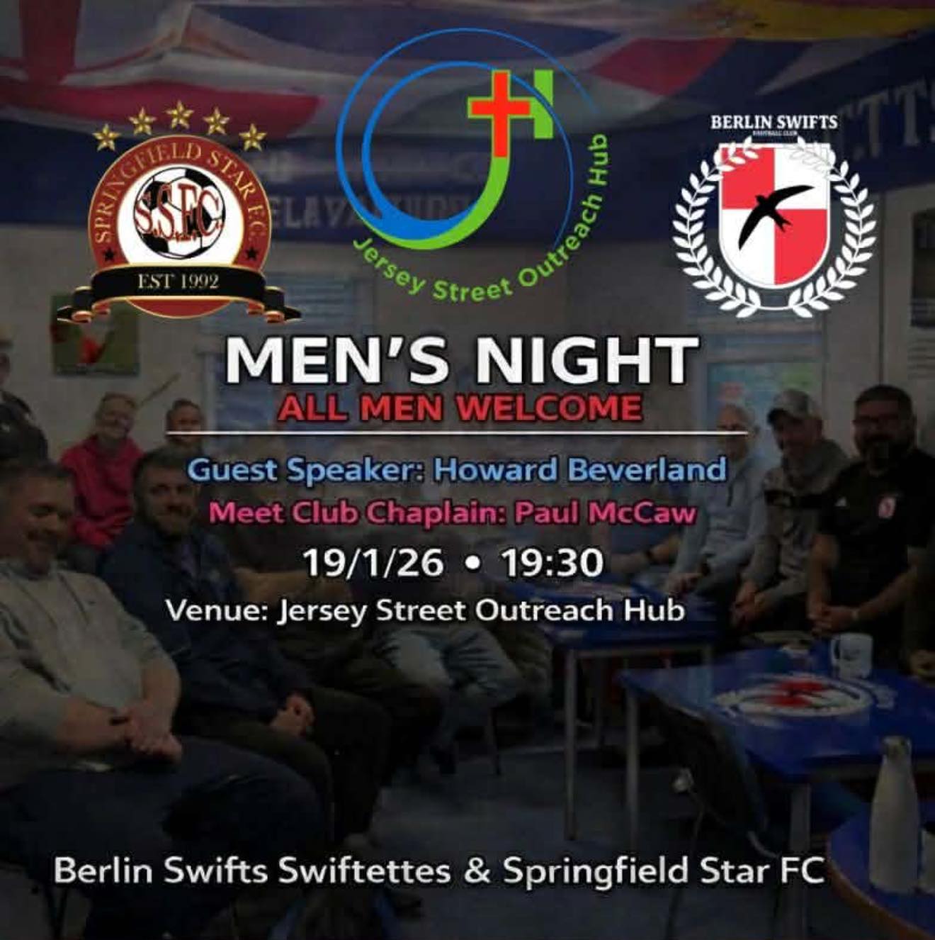 Berlin - MEN’S NIGHT – ALL MEN WELCOME 📅 Monday 19th January 2026 ⏰ 7 ...