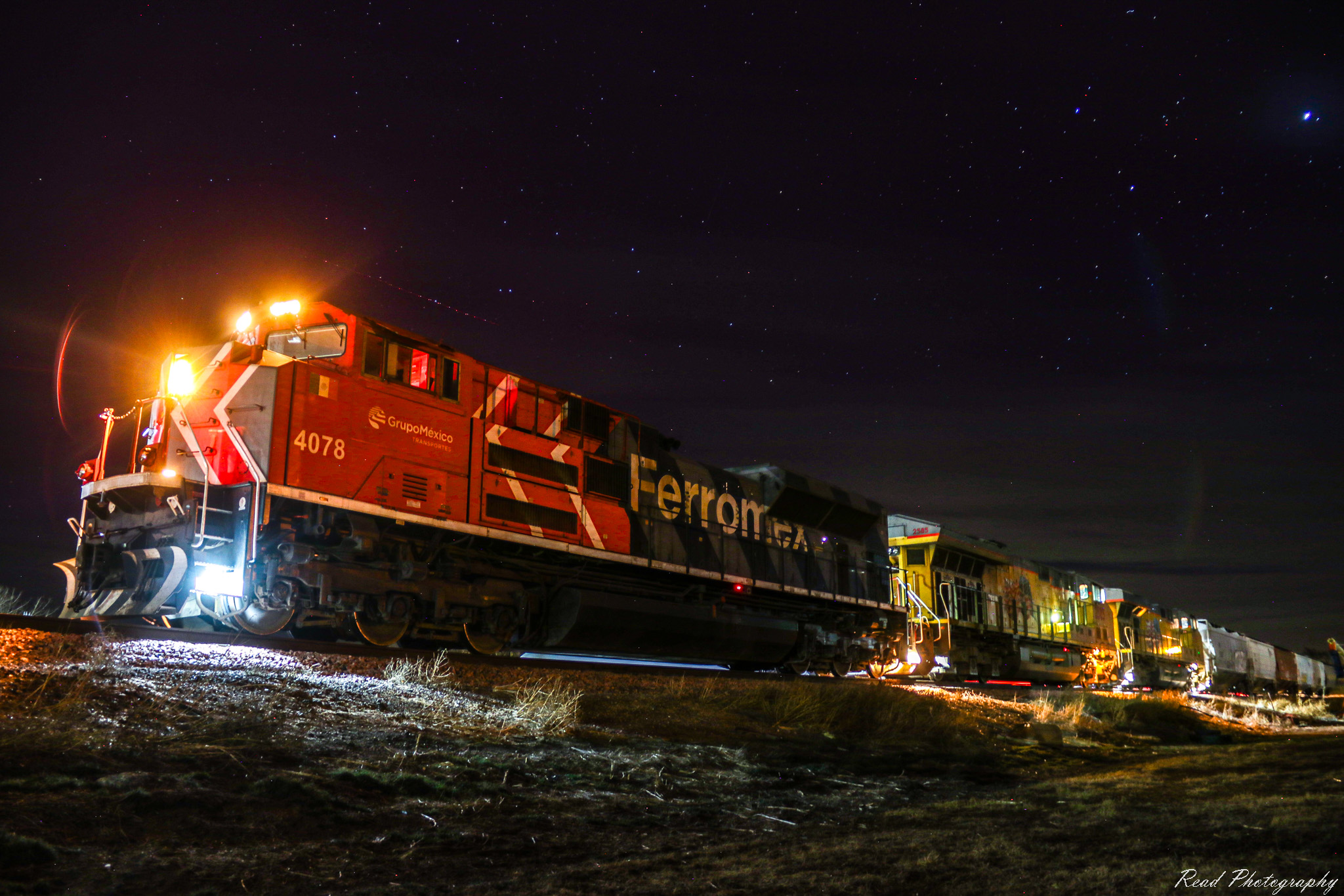 FXE 4078 sits underneath the stars in Polk Ne