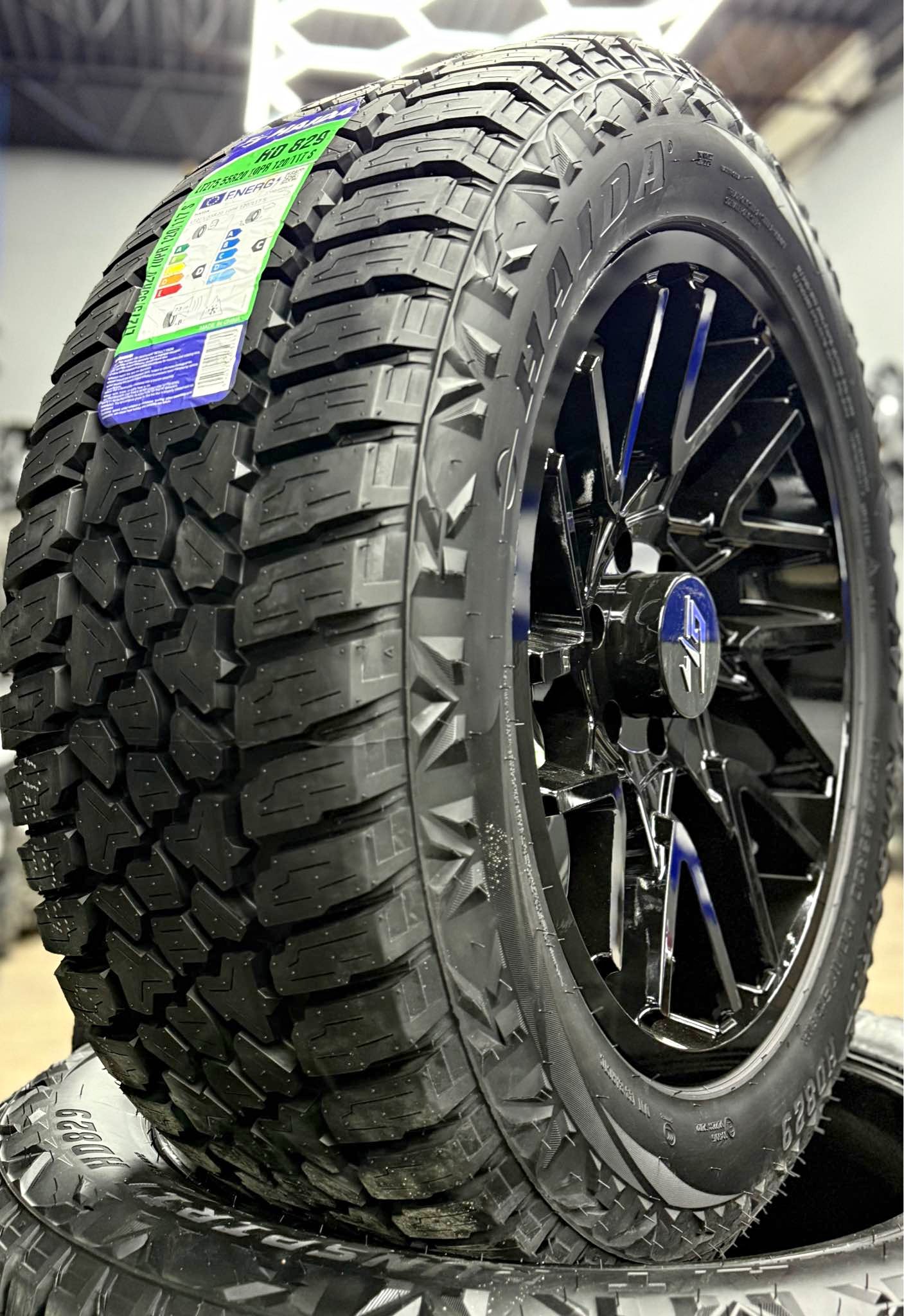 GT Aggression Gloss black 20x9 +12 offset 6x135 with Haida HD829 275 ...