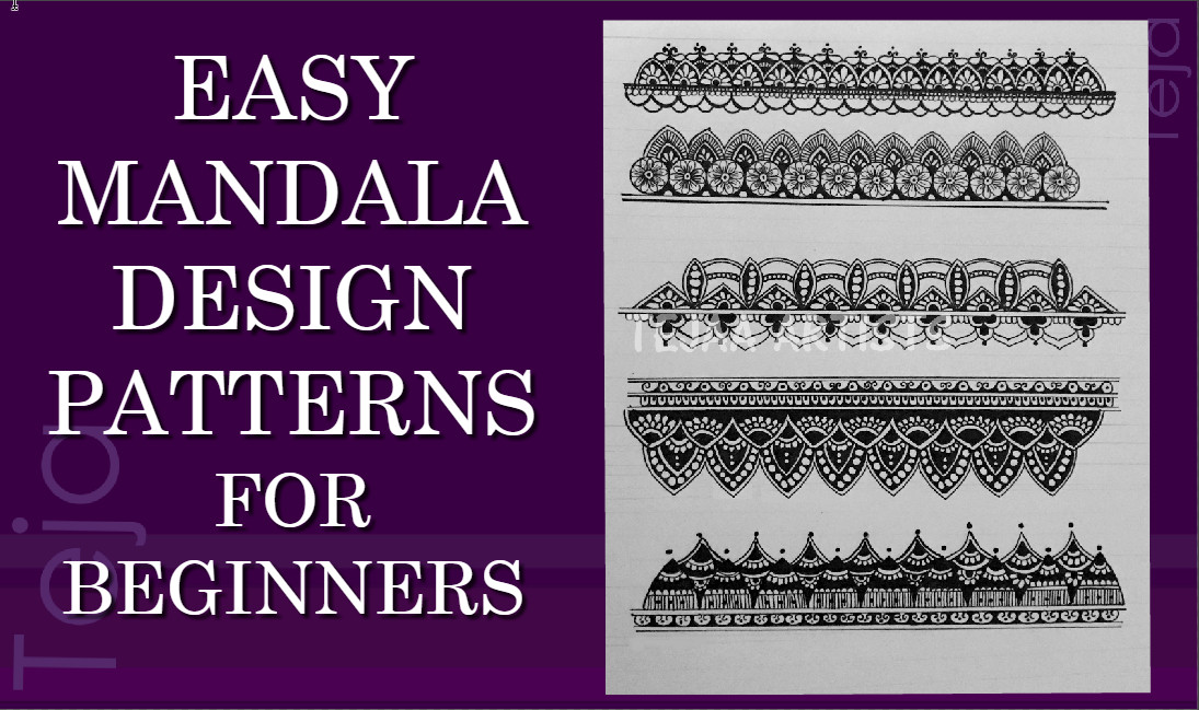 Tejaa Artists - EASY MANDALA PATTERNS FOR BEGINNERS Pattern learning ...