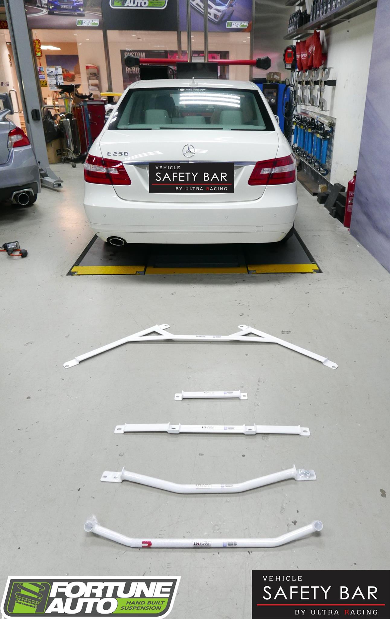 Fortune Auto HK - MERCEDES BENZ E250 安裝底架加強車架剛性,...