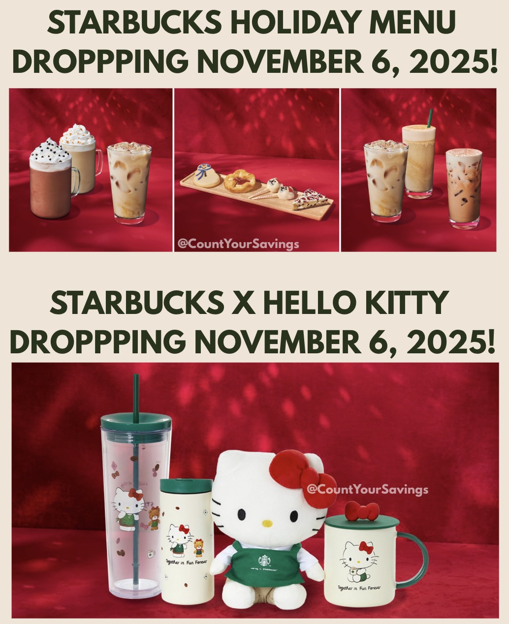 Meet the new Starbucks Frappuccino® Siplings (Holiday Edition