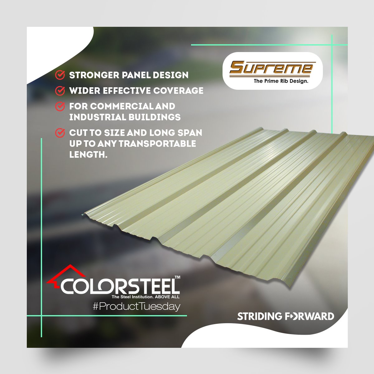 Colorsteel - Colorsteel's Prime Rib Design. #colorsteel...