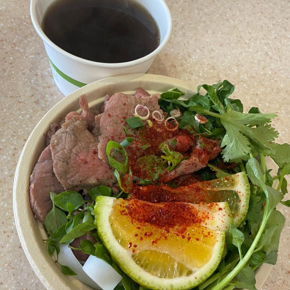 DuckSause - Pho!!!!!!! -12 hour beef broff -Thin sliced...