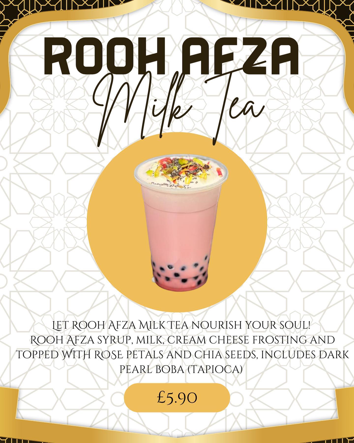 Boujee - Let Rooh Afza Milk Tea nourish your soul! Rooh Afza syrup ...
