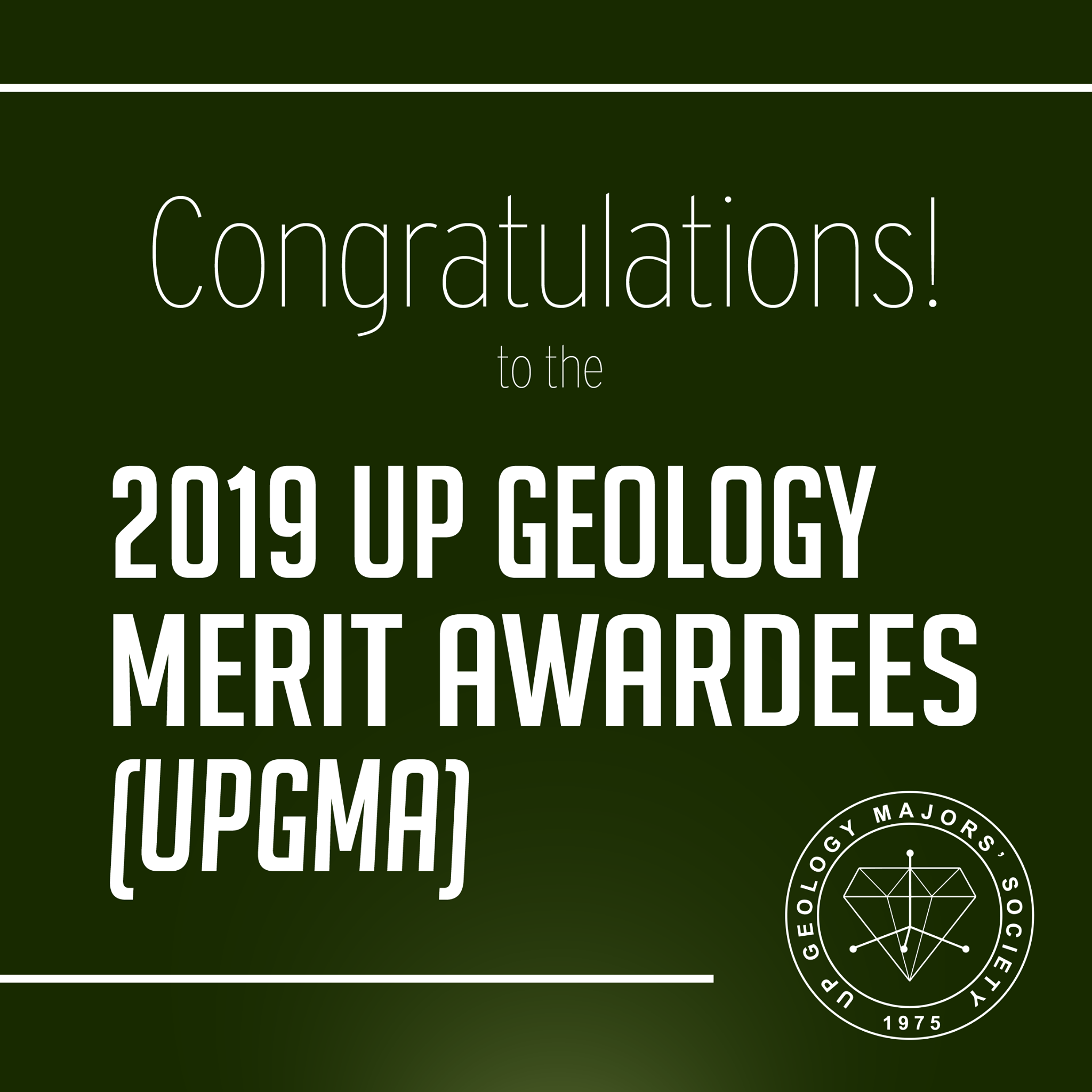 Congratulations to the 2019... - UP Geology Majors' Society | Facebook