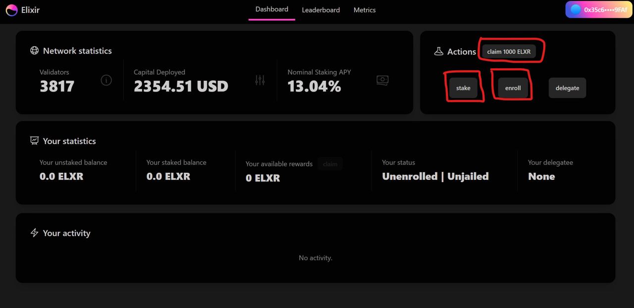 Airdrop LK - Elixir Testnet (GOERLI) Link : https://dashboard.elixir ...