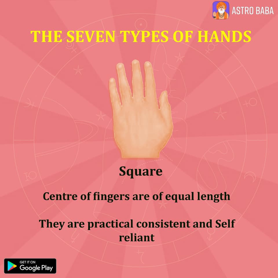 Astrology Baba - The seven types of hands..