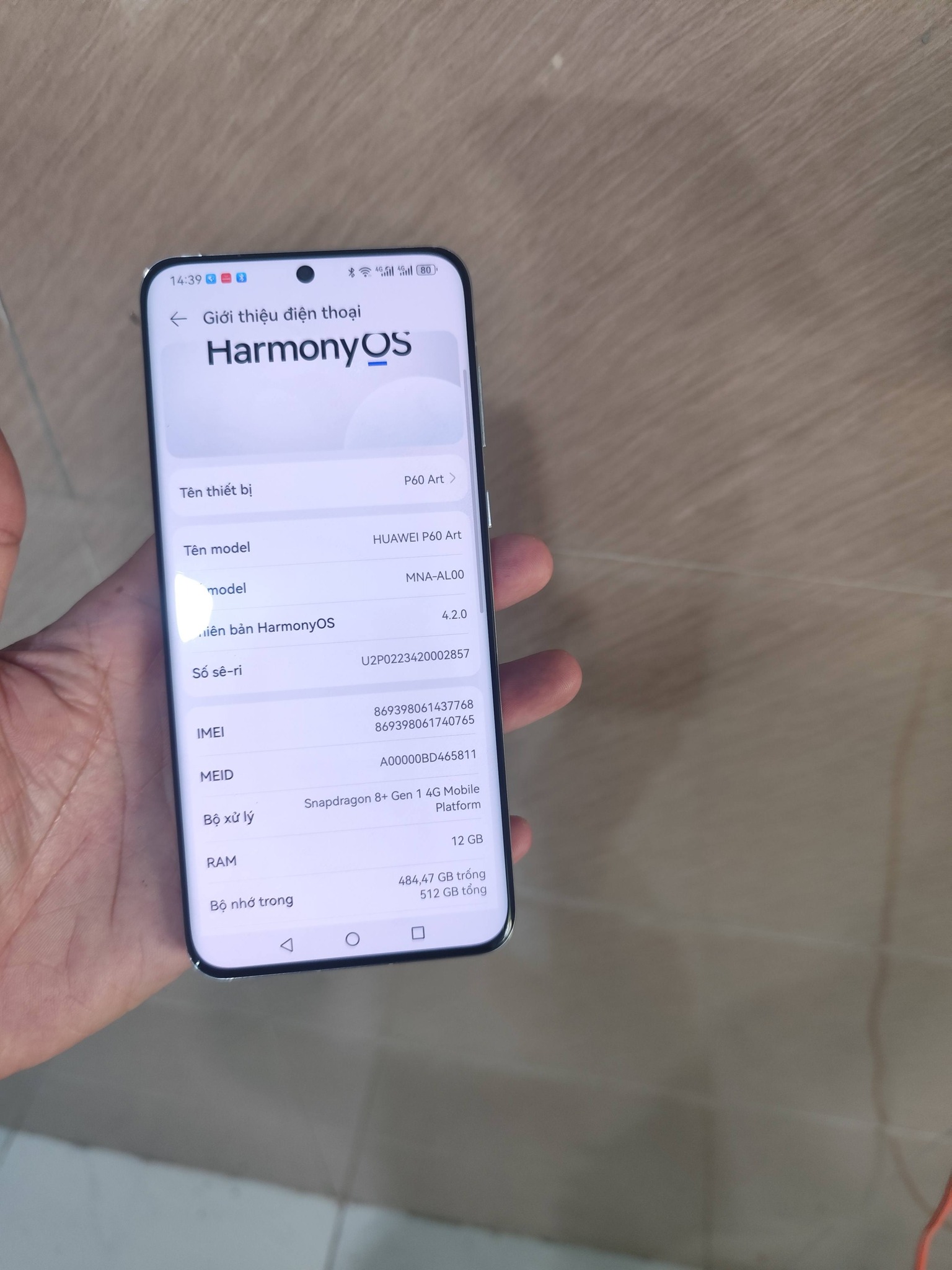 Huawei P60 Art 12/512 Máy đẹp 98 cho bác nào khó tính Đã thay pin 