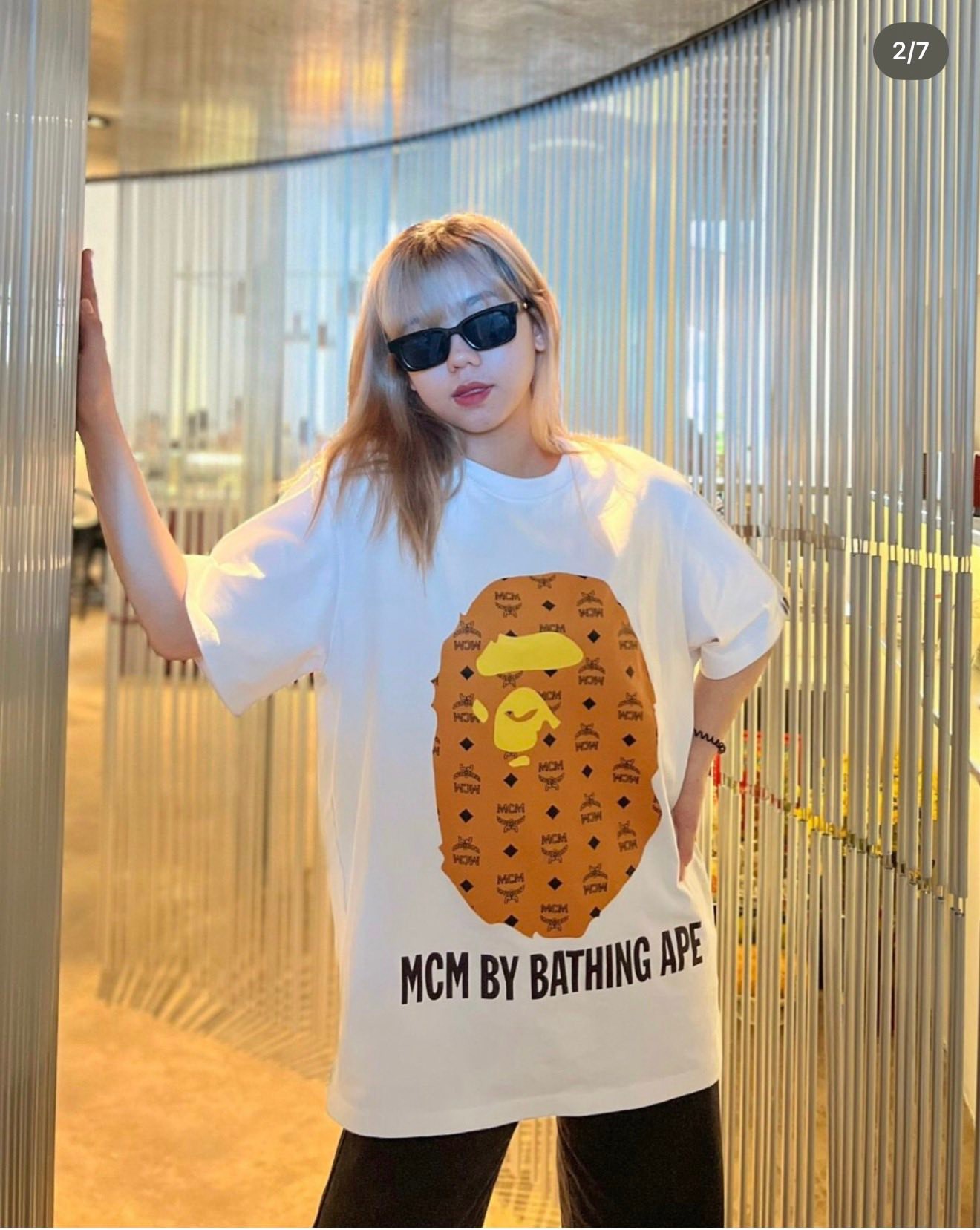 BAPE x MCM By Bathing Tee