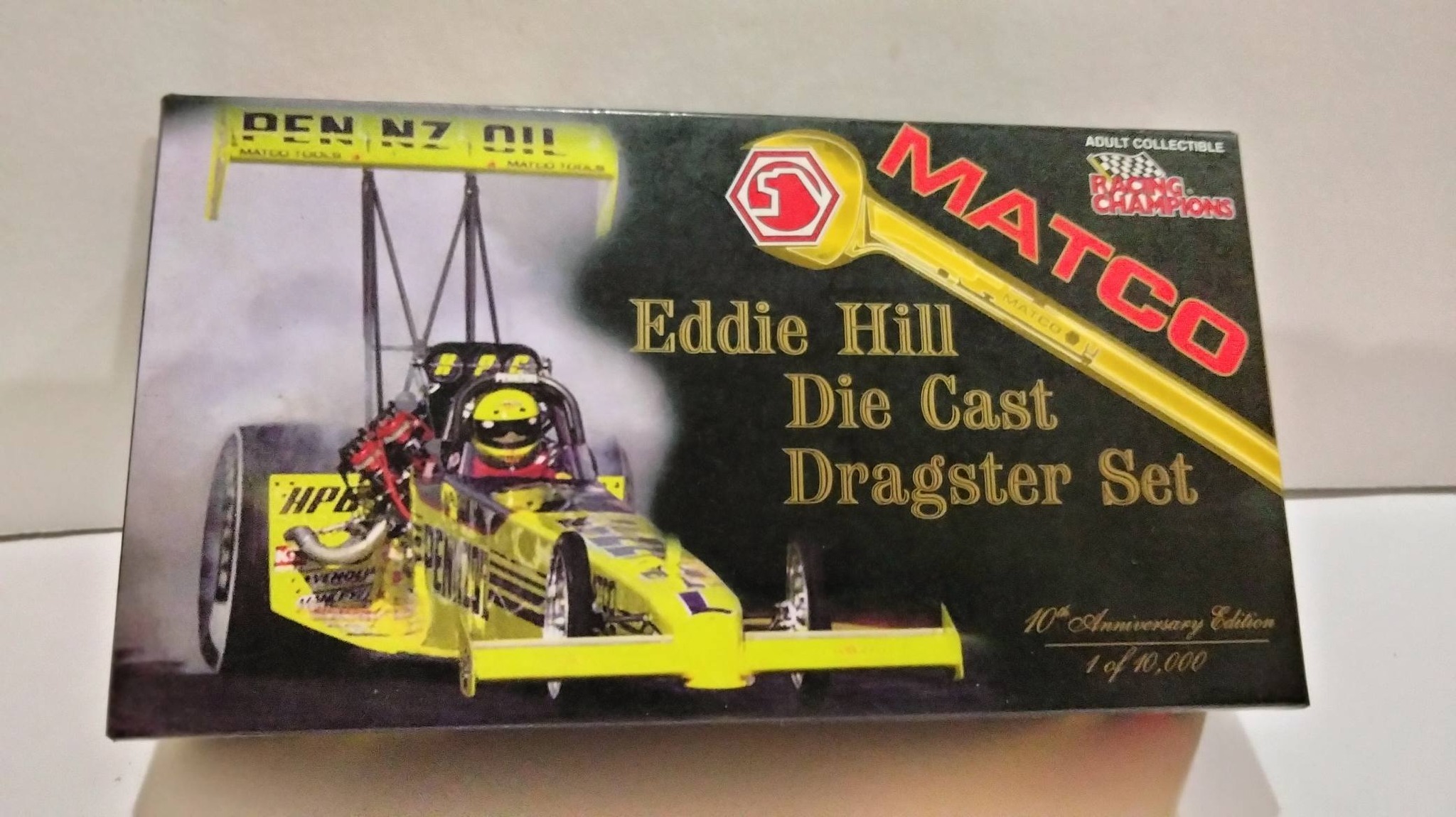 Eddie Hill's 1998 Pennzoil top fuel dragster diecast set