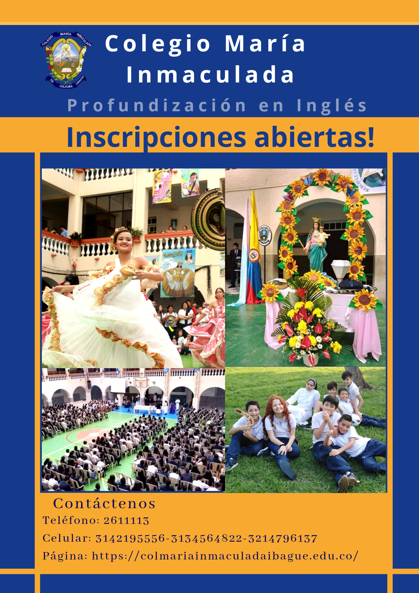 👩‍👦👨‍👧‍👧👩‍👧‍👧El... - Colegio Maria Inmaculada Ibagué #Colmain