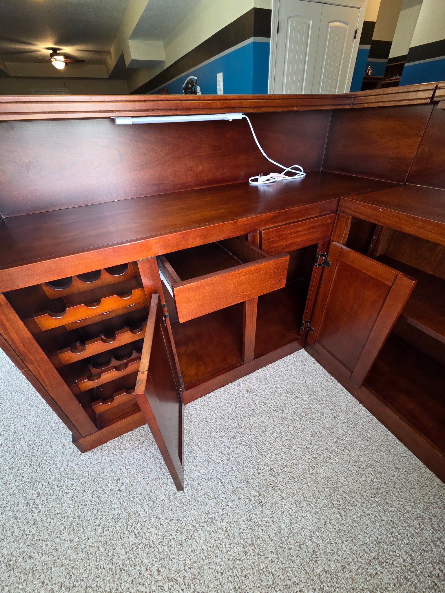 Hillsdale Classic Side Bar, Large, Cherry Finish - Buffets & Sideboards ...