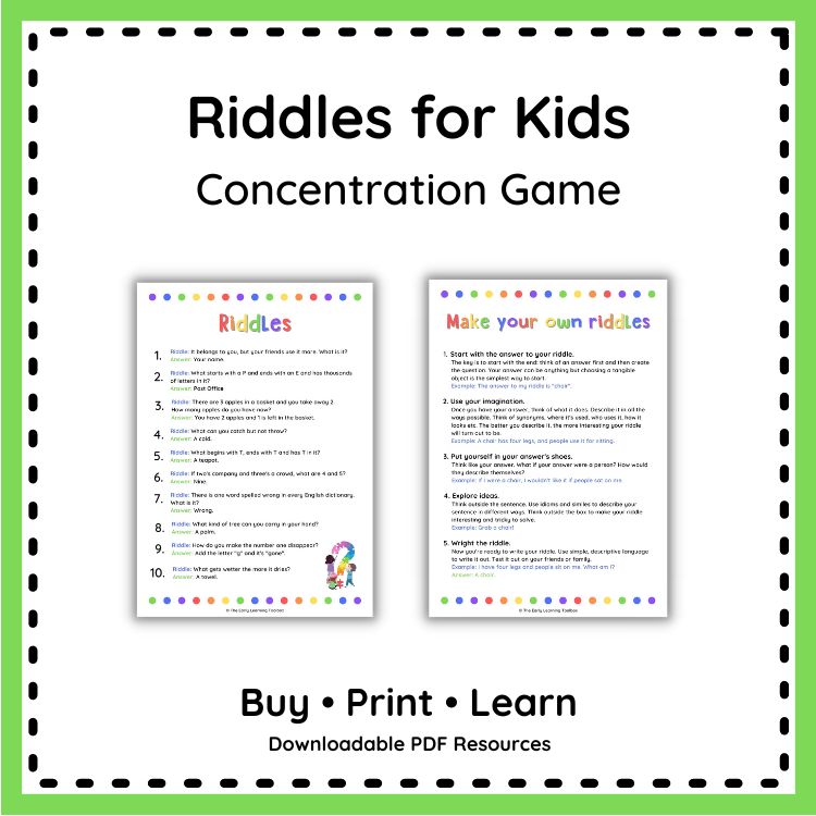💥 Riddles for Kids 💥 Buy... - The Early Learning Toolbox | Facebook