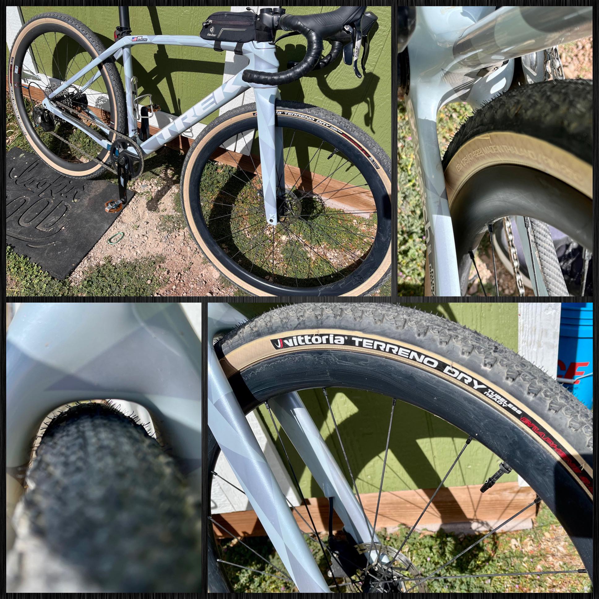 My Trek Boone CX, was able to fit Vittoria Terrano Dry 47