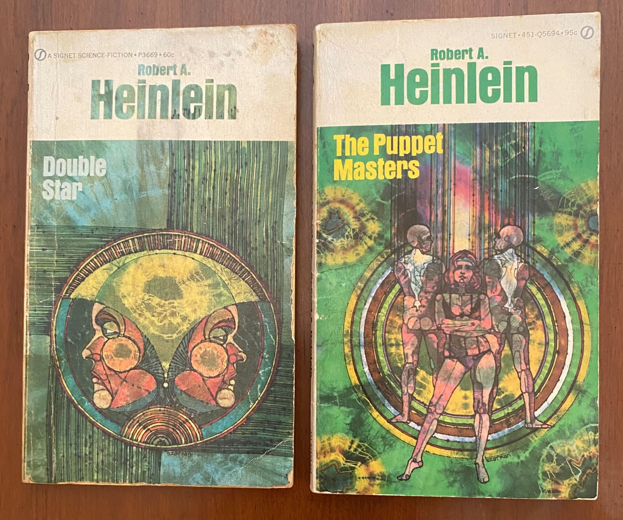 Vintage science fiction paperback book haul featuring Robert A