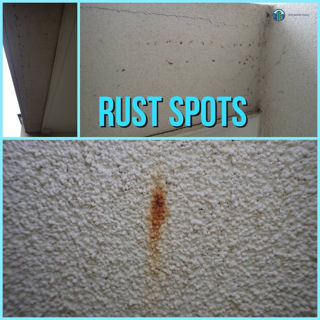 When rust stains appear on rendered or... - Site Inspections