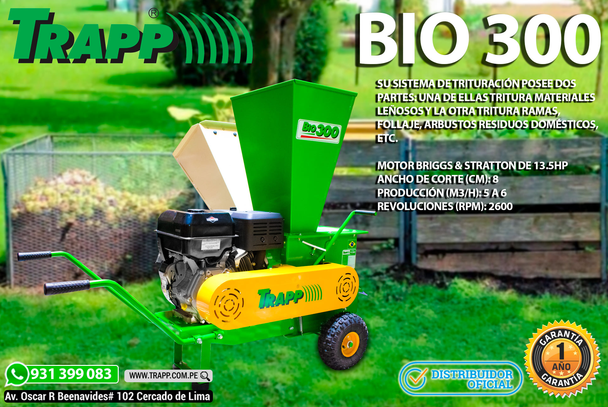 TRAPP - TRITURADOR DE RESIDUOS ORGANICOS BIO 300 Su sistema de ...