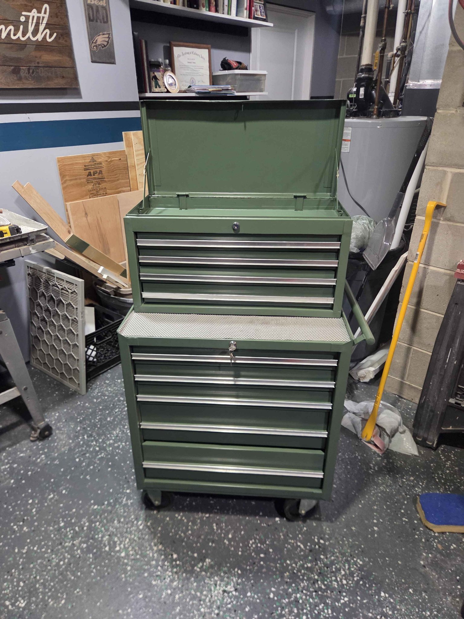 Green Rolling Stackable Tool Chest - Tool Boxes, Belts & Storage ...