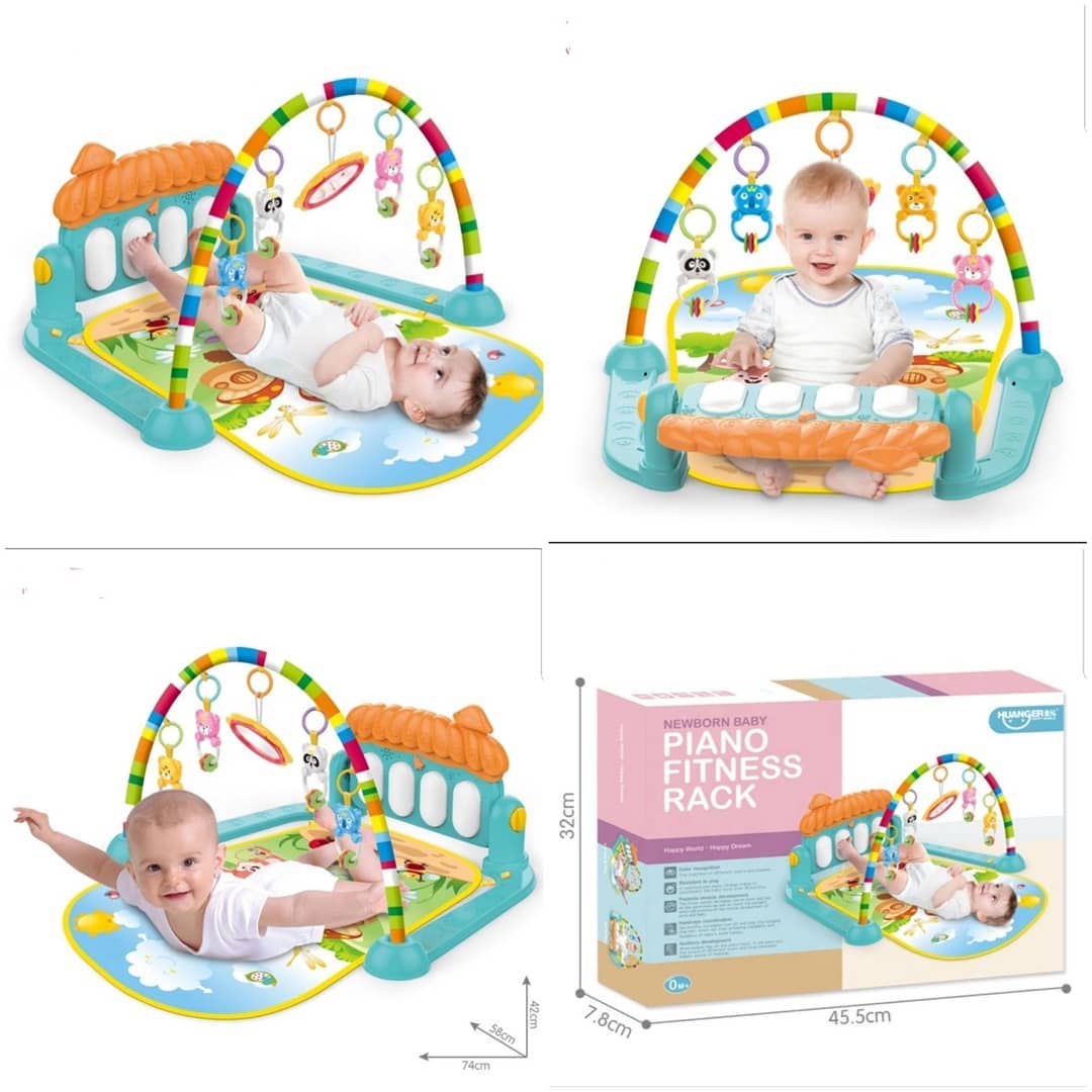 Tapis D'Éveil Bébé Musical Avec Piano, Lumières Et Jouets Amovibles - 0 à 36 Mois
