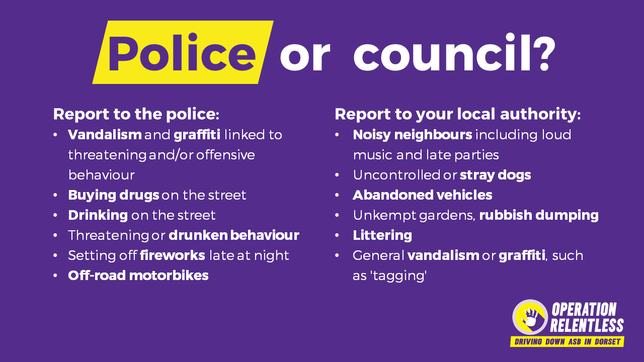 Sherborne Police - Tackling anti-social behaviour is a community effort ...