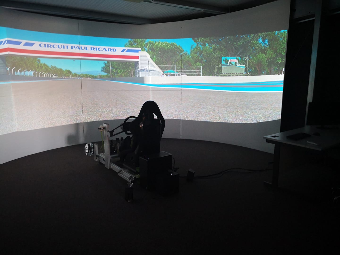 GT Motorsport - The test rig and test screen up and...