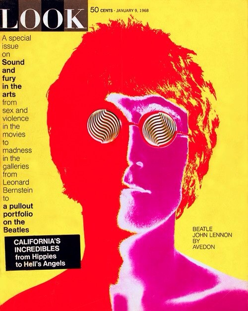 Vintage 1967 psychedelic montage poster of English rock group the