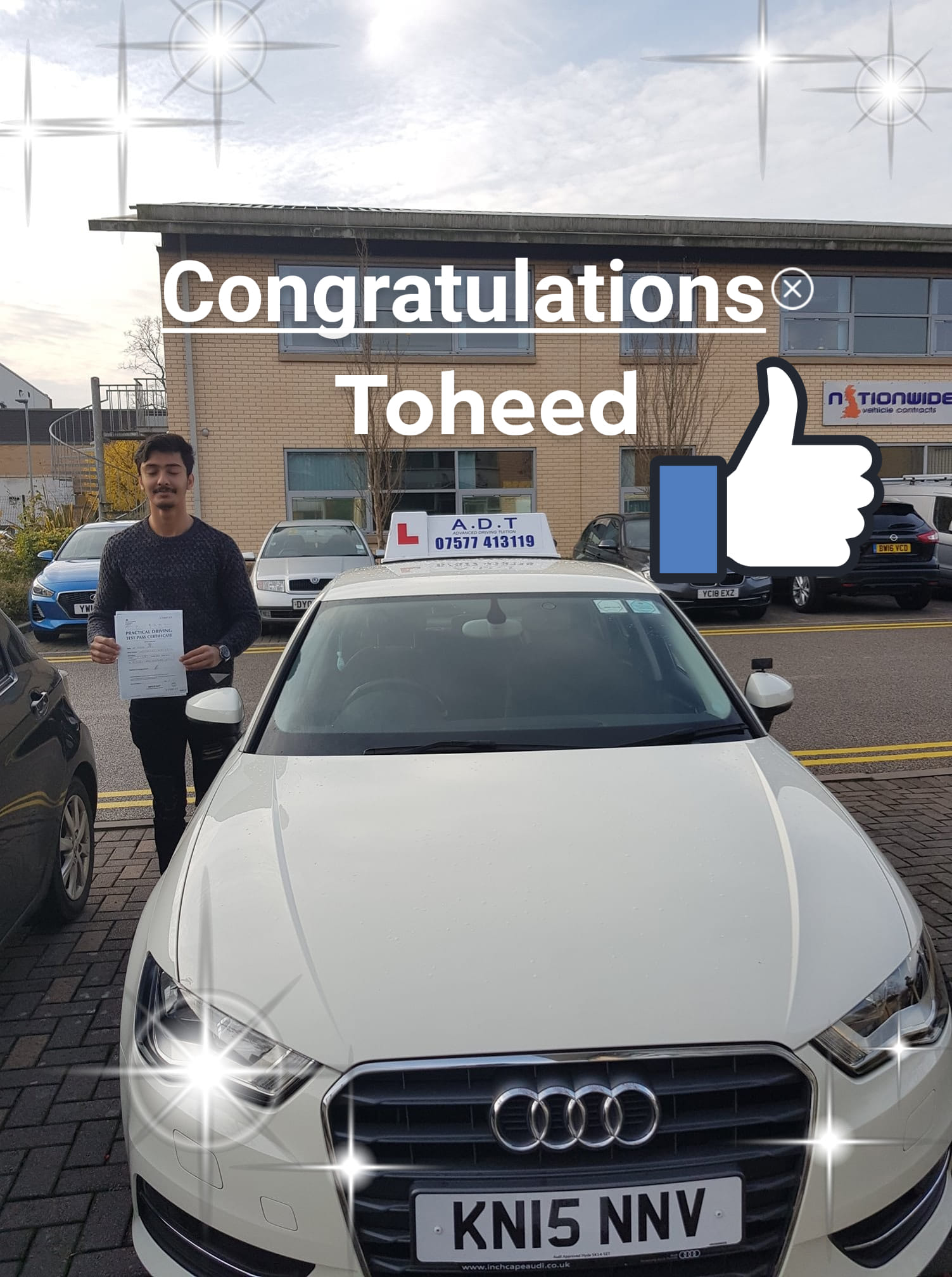 Congratulations to Toheed passed... - ADT Driving School