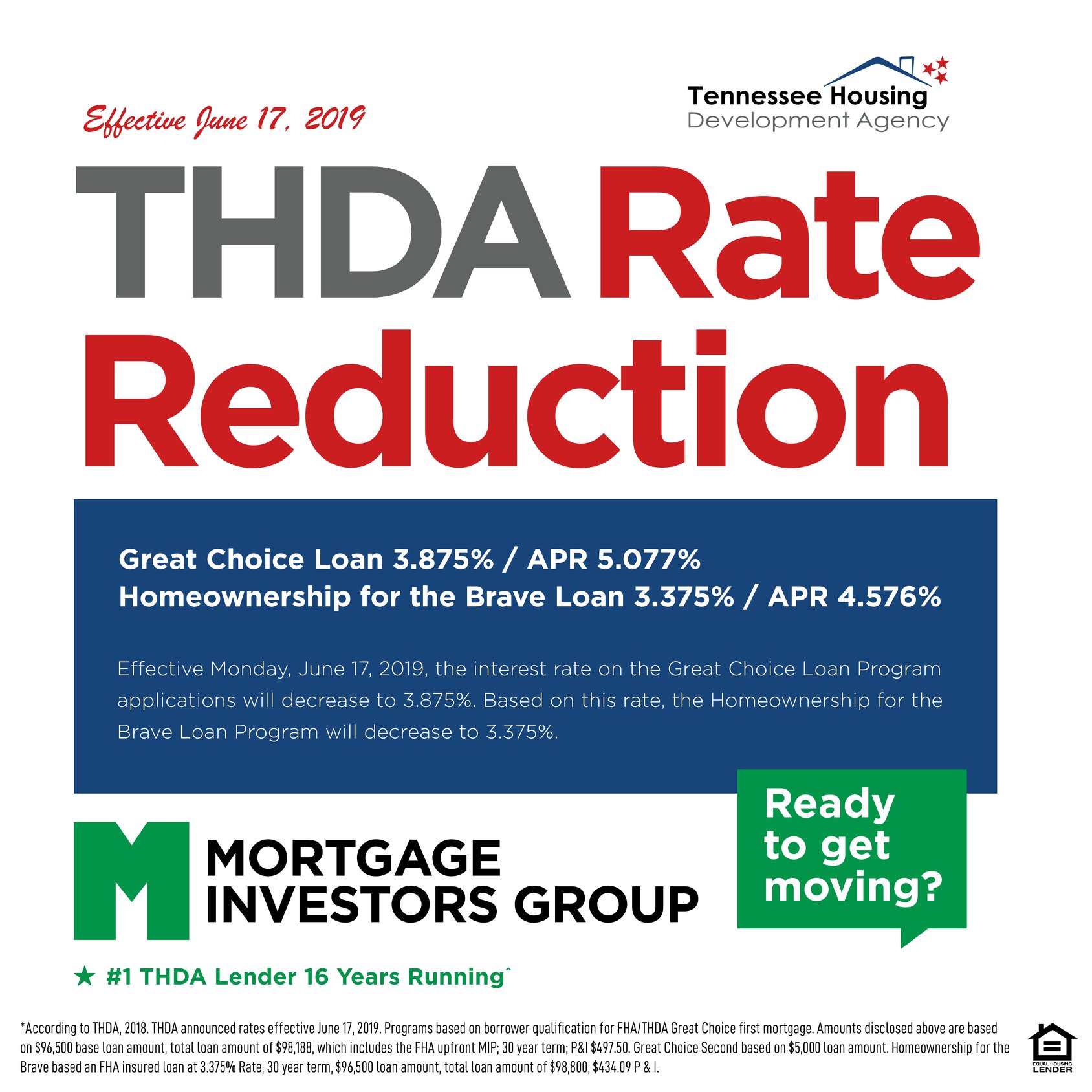 GREAT NEWS!! THDA has lowered their rates for the Great Choice program ...