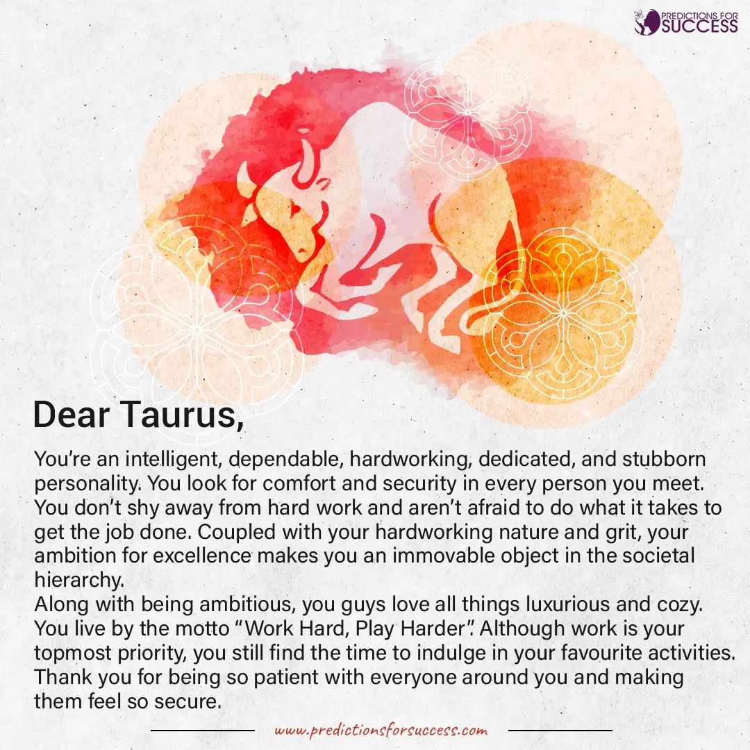 Dear Taurus......... A letter... - Predictions For Success | Facebook