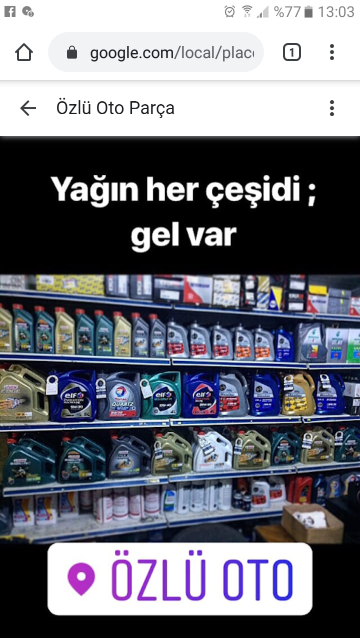 ozlu oto yedek parca ana sayfa facebook