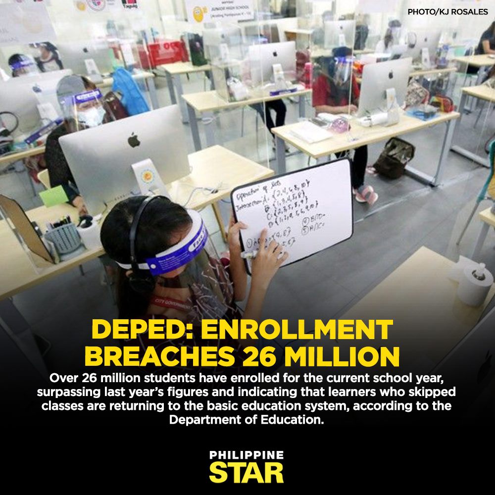 Philippine Star - DepEd data as of Wednesday showed that a... | Facebook