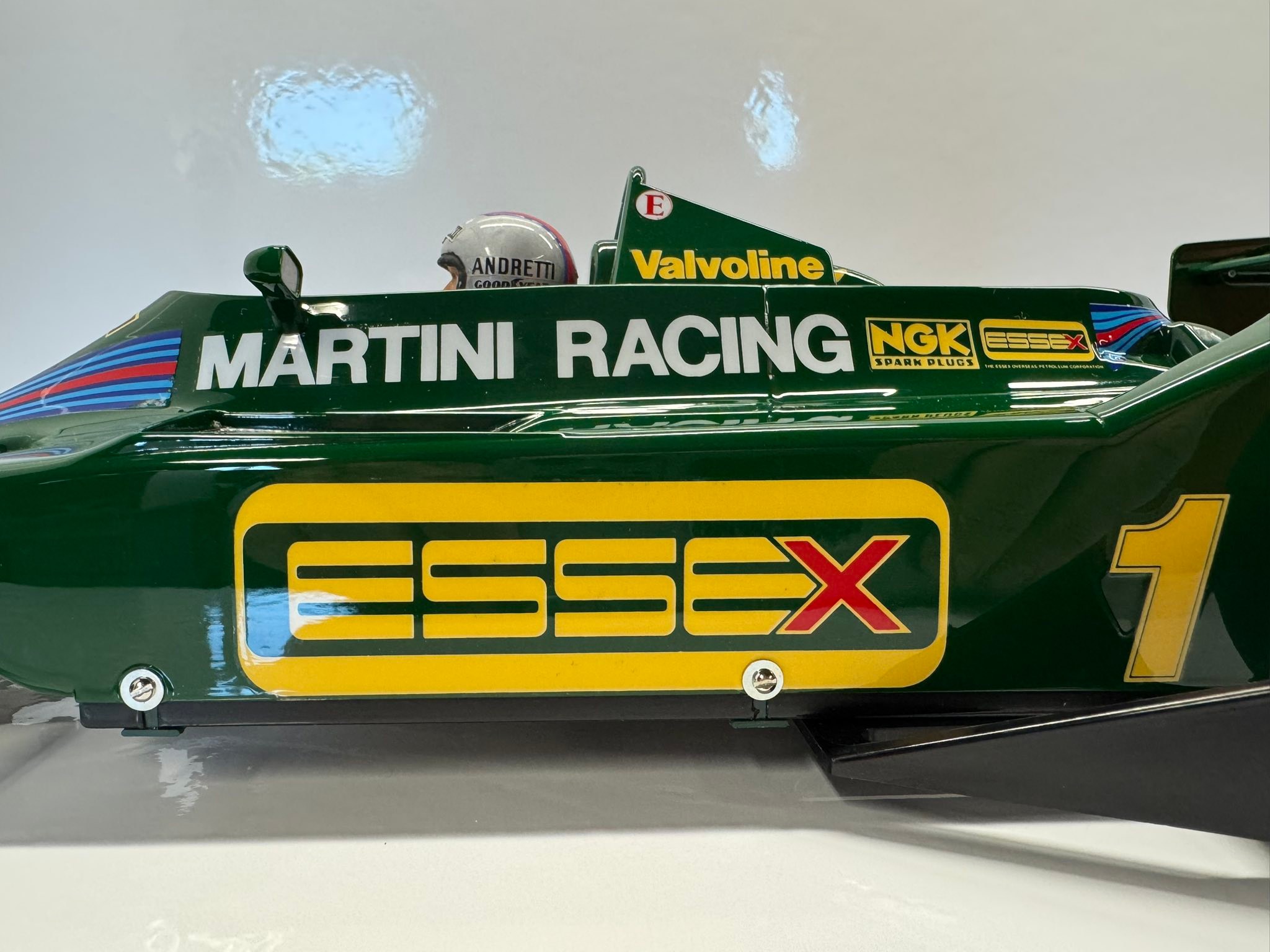 Completed 1979 Lotus Martini F1 model with original parts