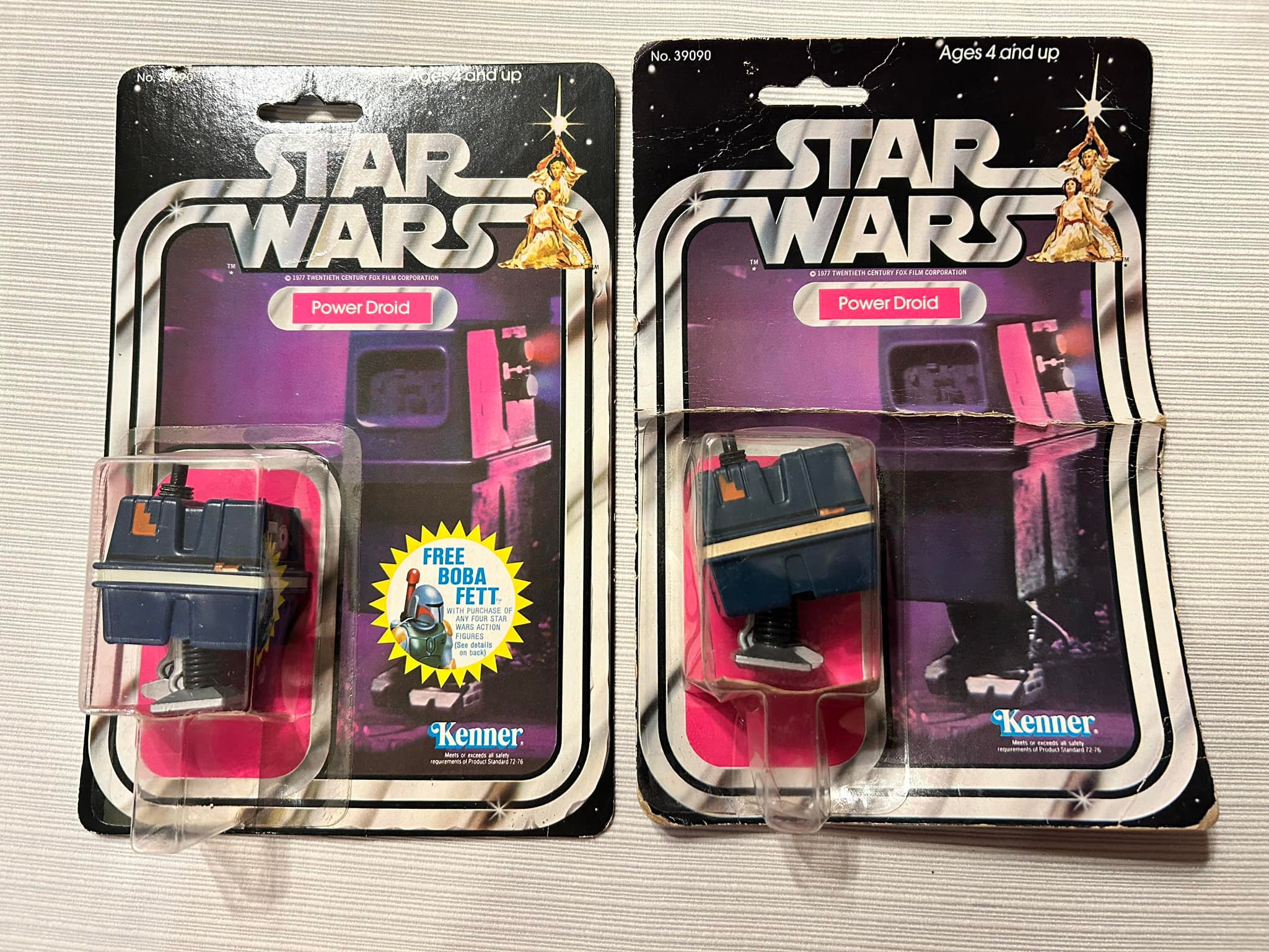 Is the power droid card figure with smears on the upper right