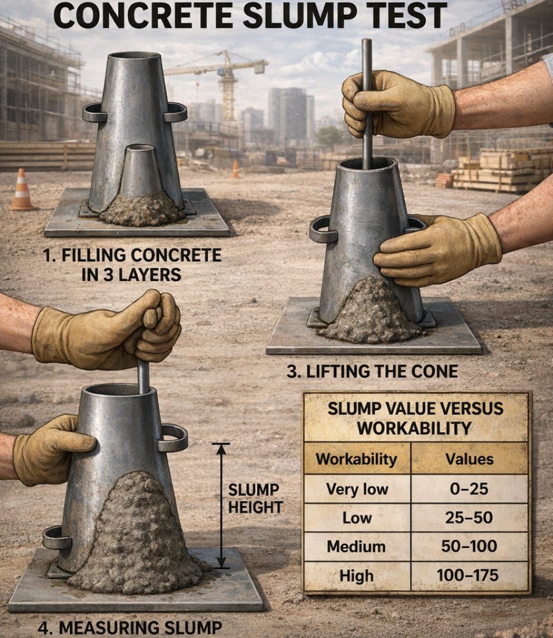 🏗️ Concrete Slump Test Explained 📏 | Facebook