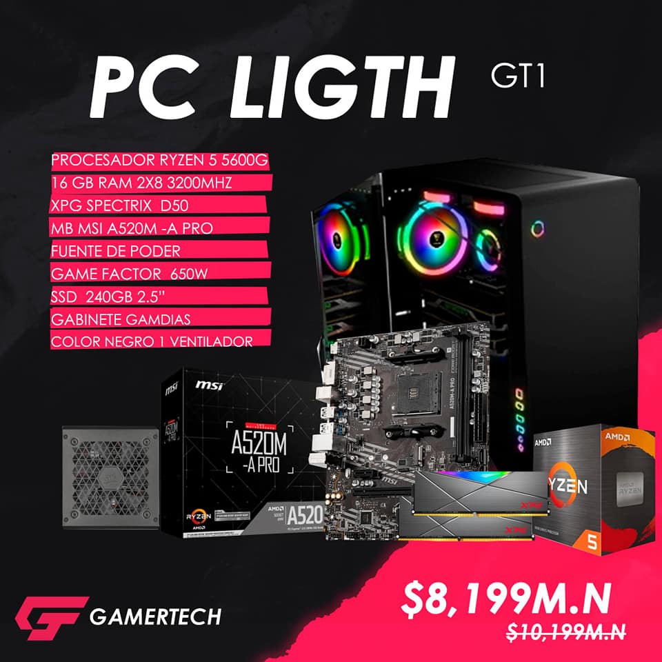 GamerTech - PC GAMER ENTRADA RYZEN 5 5600G PROCESADOR AMD... | Facebook