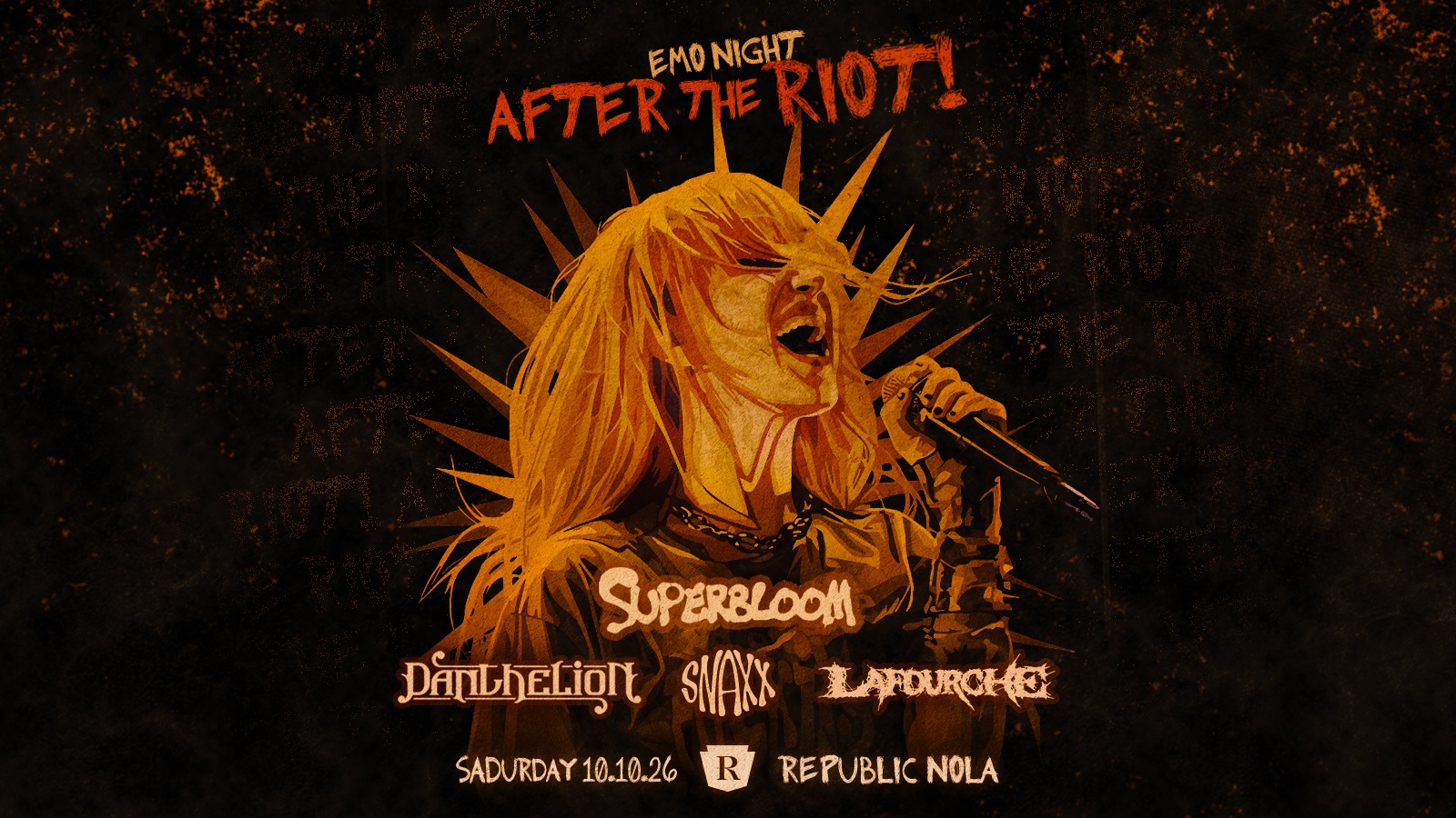 Emo Night: AFTER THE RIOT! | SADurday 10.10.26