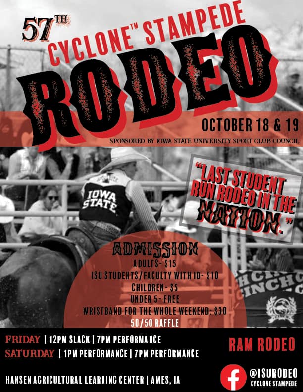 The official flyer for... - Iowa State University Rodeo Team