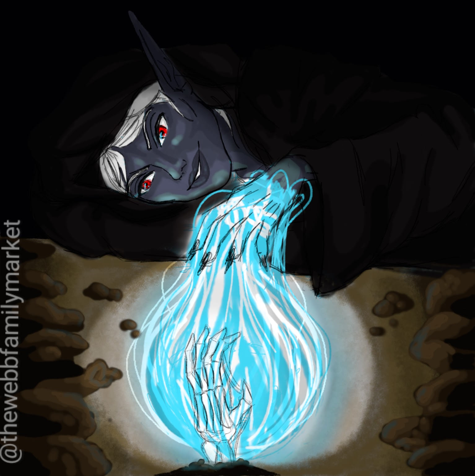 Artober Day 3: Necromancer.... - Rachel Webb Illustration | Facebook