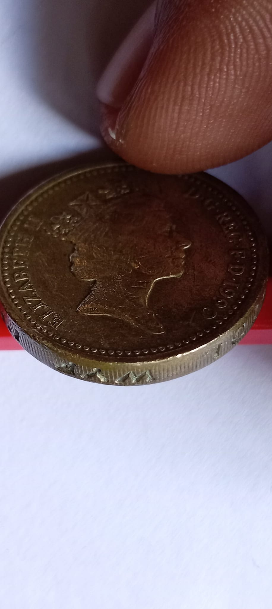 Are 1983, 84, 92 D.G. Red F.D. Elizabeth II coins with upside-down