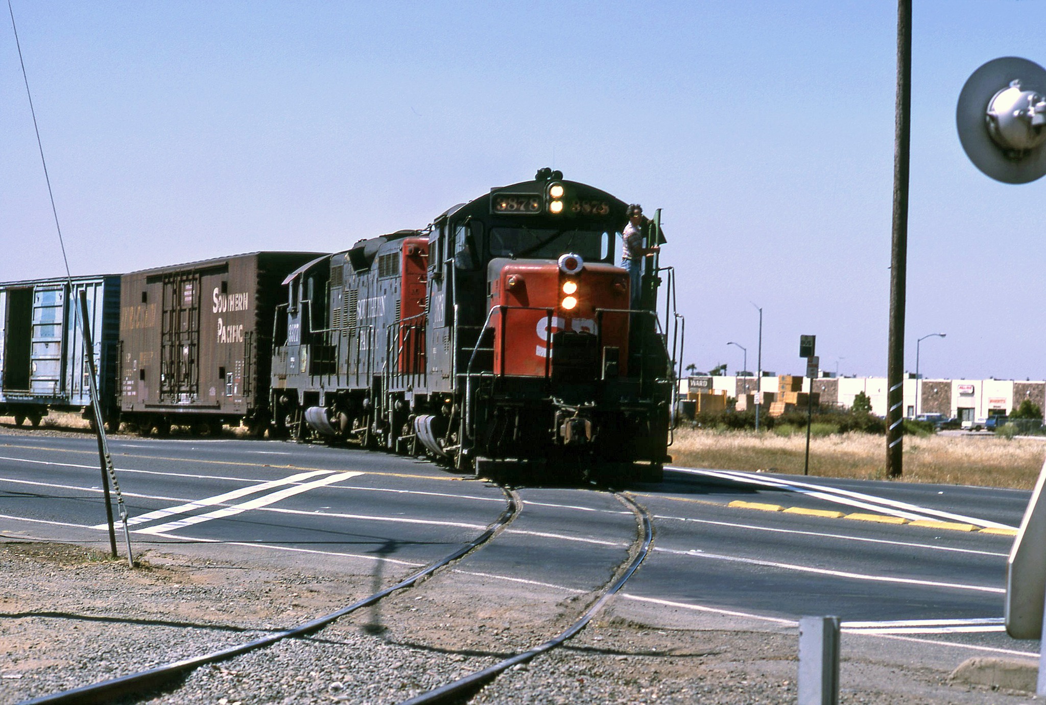Southern Pacific Railroad trains in Placerville, May 1985