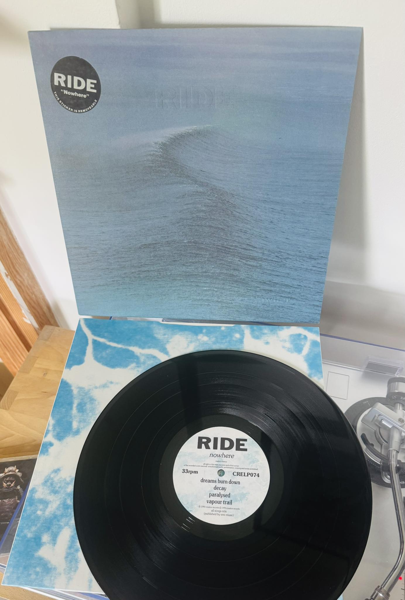Ride's Nowhere 1990 UK vinyl on Creation Records