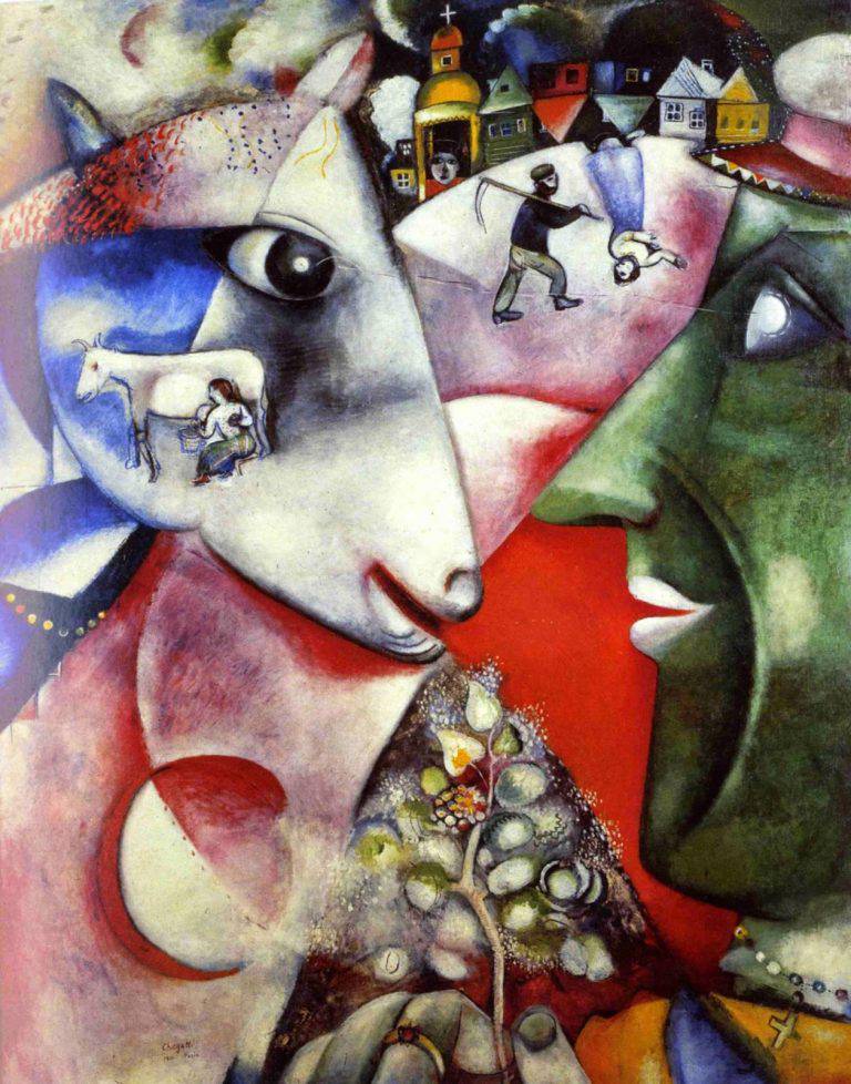 Marc Chagall's Les Paysans painting