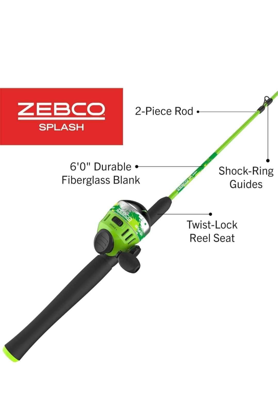 duck dynasty zebco fishing reel 808 Saltwater Spincast and Rod Combo, 7-Foot 2-Piece Fishing Pole, Size 80 Reel, Changeable Right- or Left-Hand Retrieve, Pre-Spooled with 20-Pound Zebco Line, Black an upgrade from the Zebco 404 Delta Spincast Reel