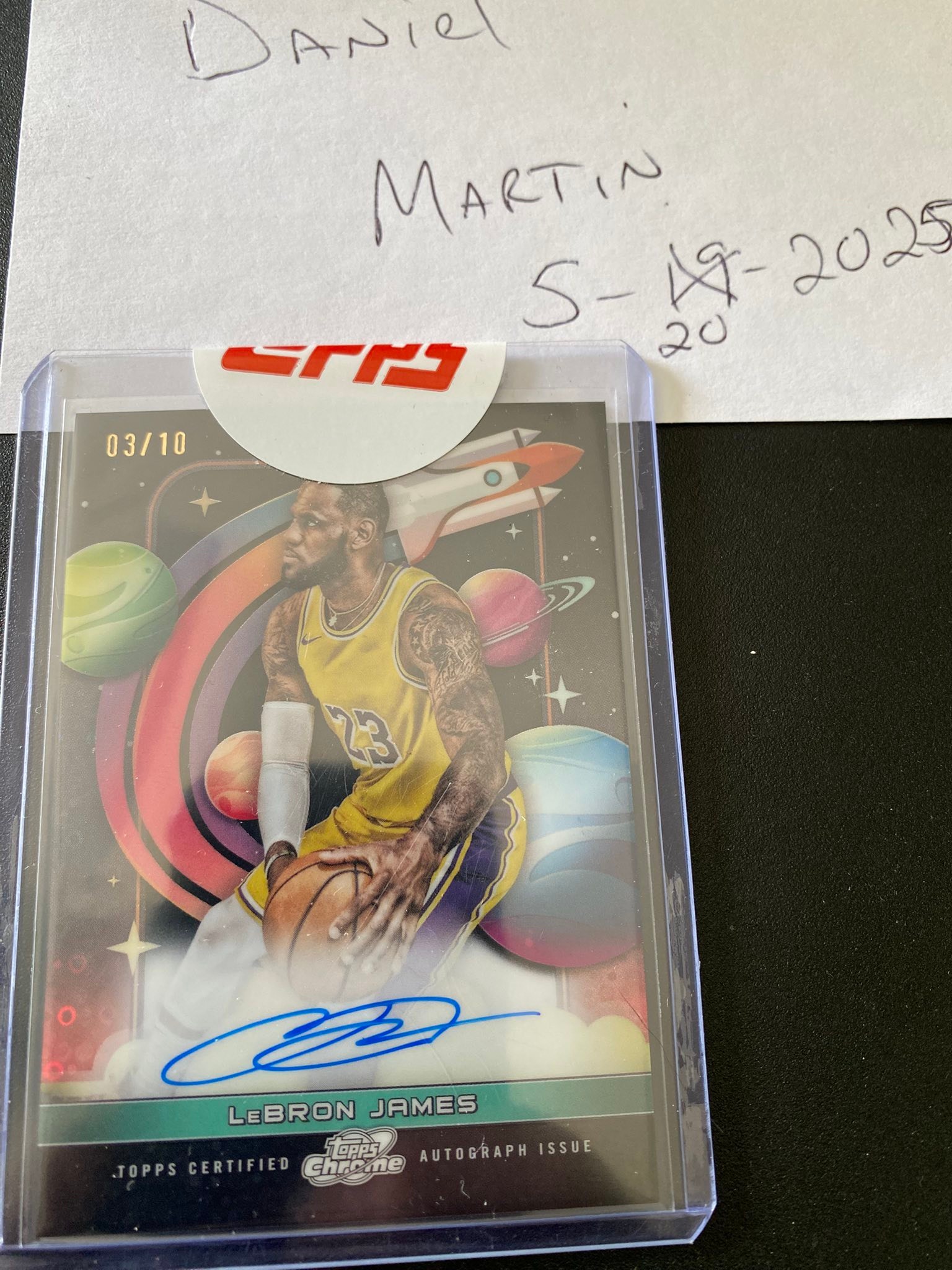 Topps Chrome Cosmic LeBron James Gold Card for Sale