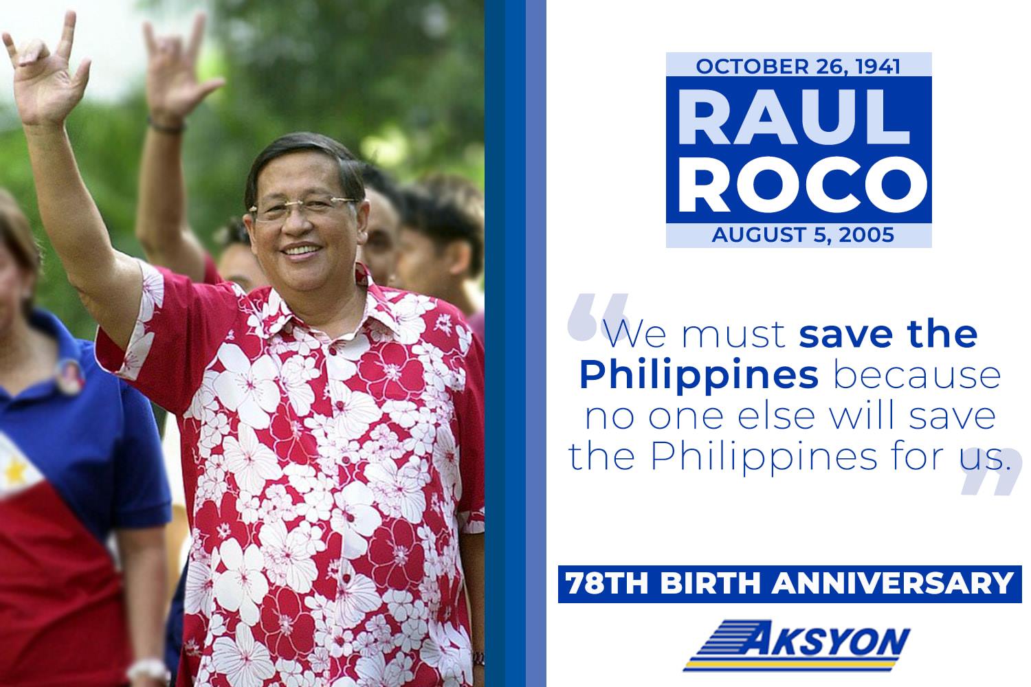 Aksyon Demokratiko - Today is Raul S. Roco Day! 🤟 Aksyon joins the ...